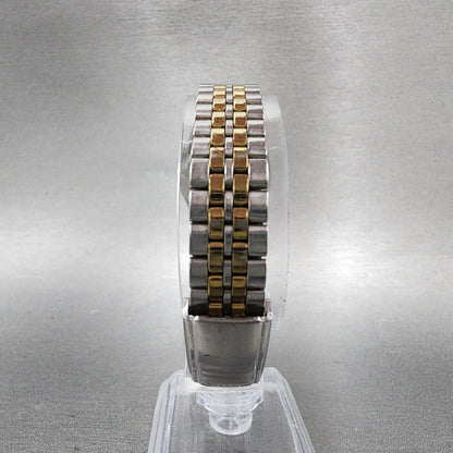 Seiko Watch Women 25mm White Dial Two Tone Daydate 7n430011 Round New Battery7