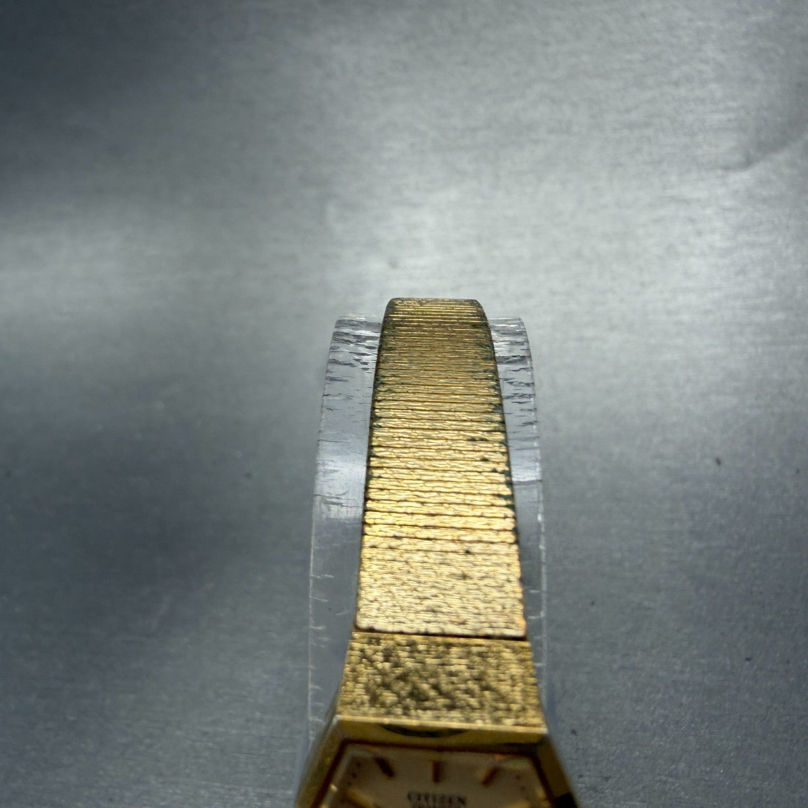 Citizen CQ Watch Women 17mm Champagne Dial Gold Tone Octagon 4-103041 NewBattery4