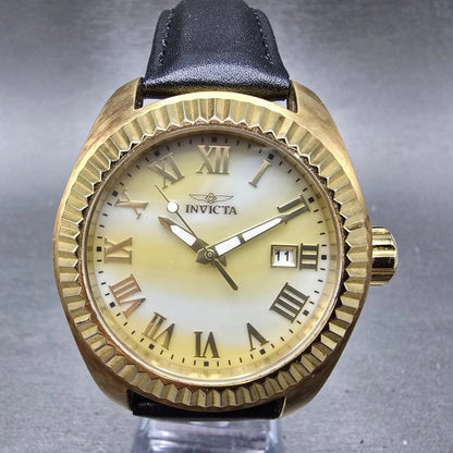 Invicta Angel Watch Women 40mm MOP Dial Gold Tone Date 20316 New Battery0