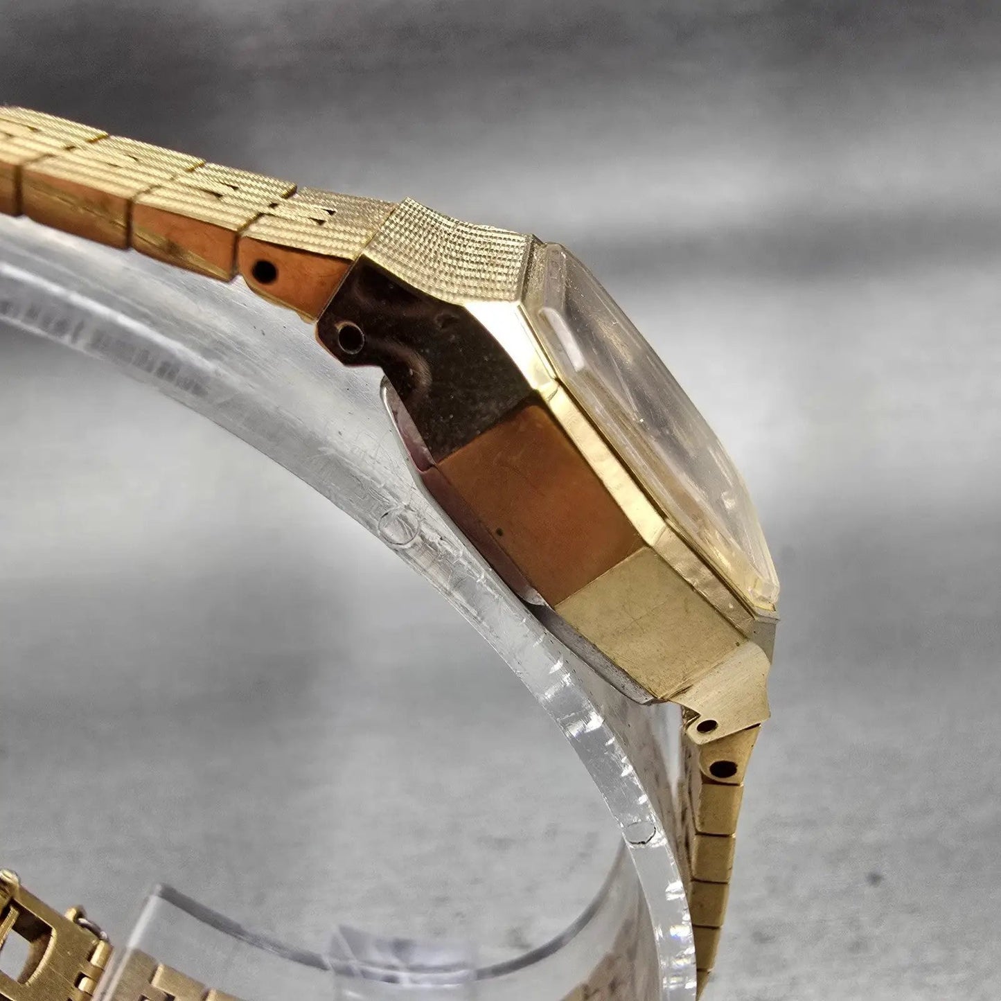Seiko Watch Women 19mm Brown Dial Gold Tone Rectangle 1100-4899 Manual Wind VTG3
