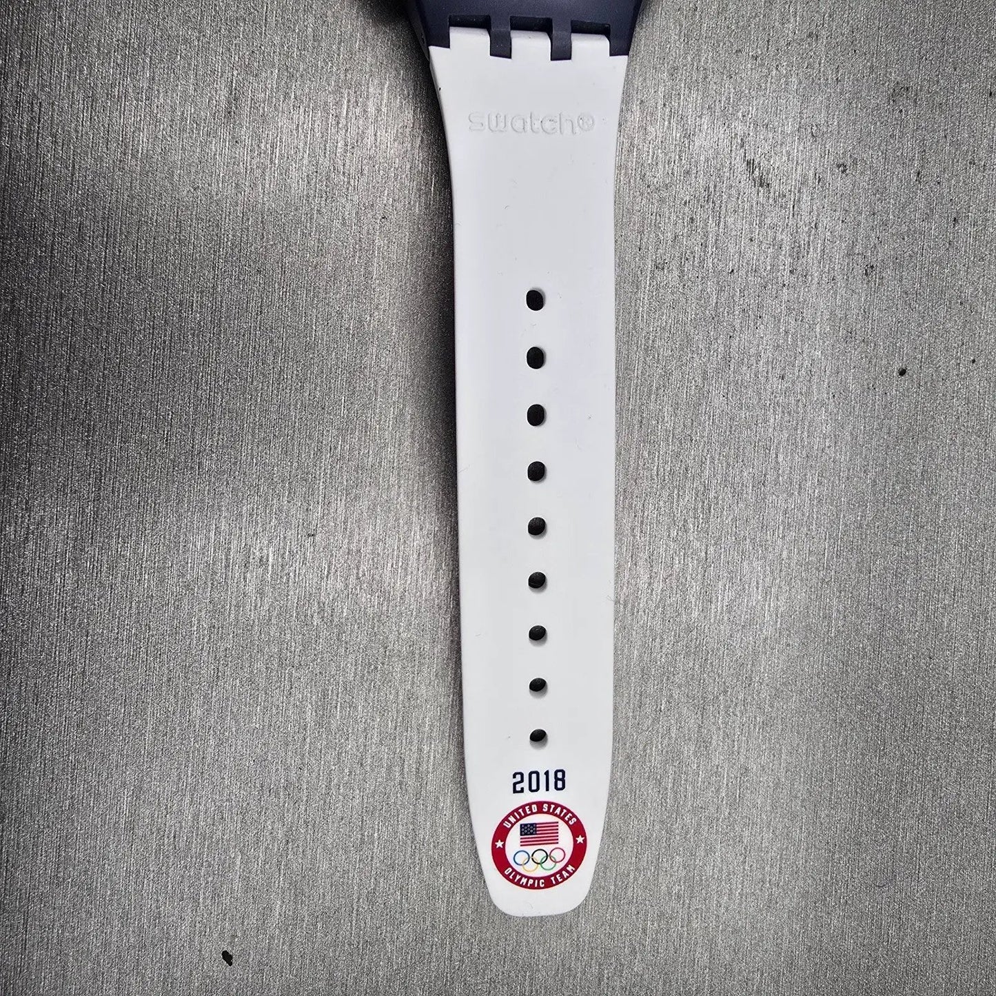 Swatch Free & Brave Chronograph Watch Men White Dial Blue Date SUSZ401 New Batt212