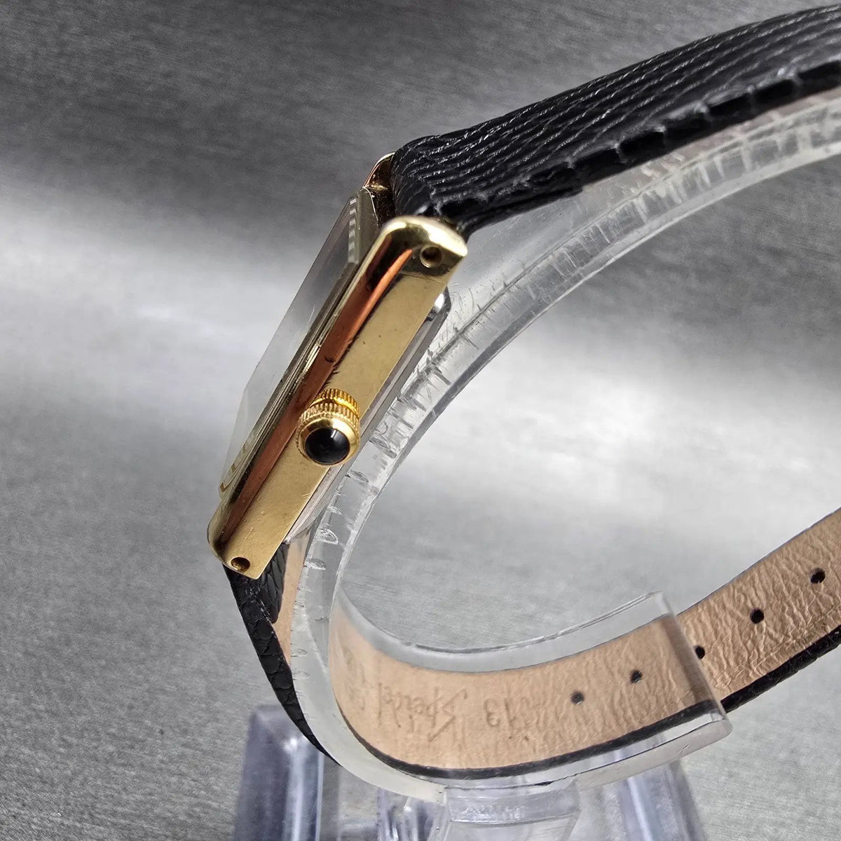 Citizen Tank Watch Women 17mm Black Dial Gold Rectangle 3220-S18604 New Battery2