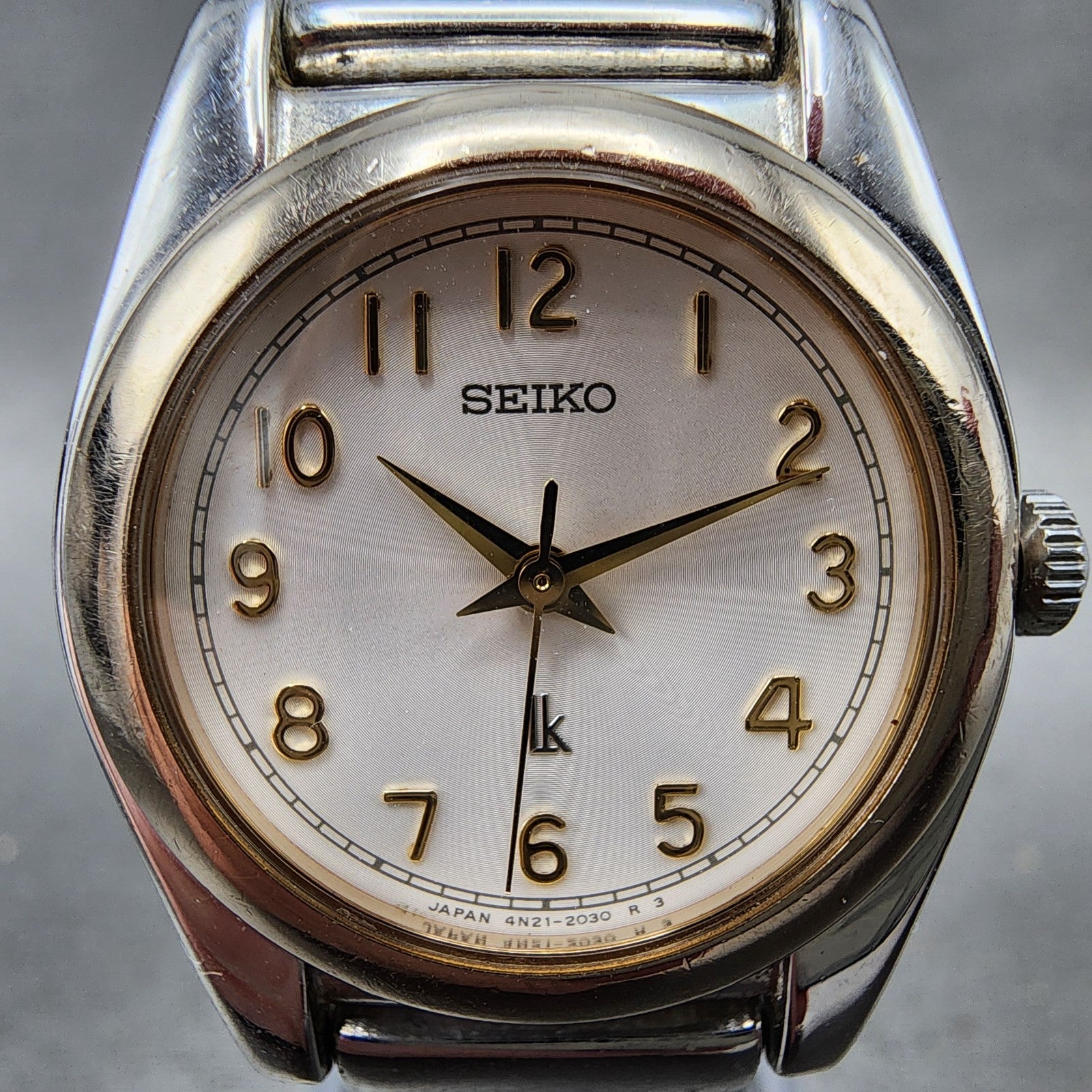 Seiko Lukia Watch Women 26mm White Dial Two Tone Round 4N210980 New Battery1