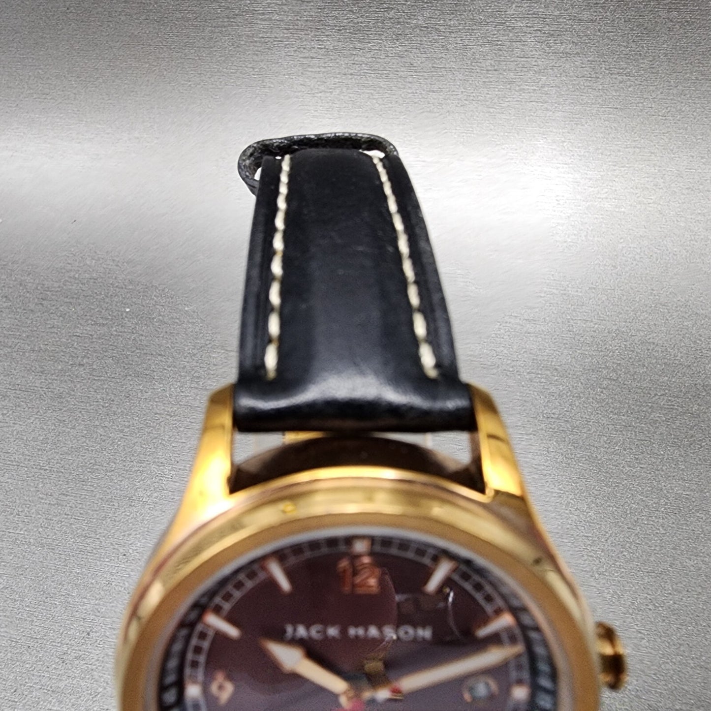 Jack Mason JMN201 Watch Women 36mm Purple Dial Rose Gold Tone Date Round NewBat4