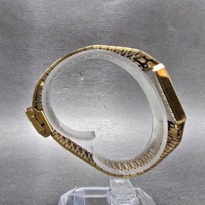 Citizen CQ Tank Watch Men 24mm Champagne Dial Gold Tone 3220-320948 New Battery8