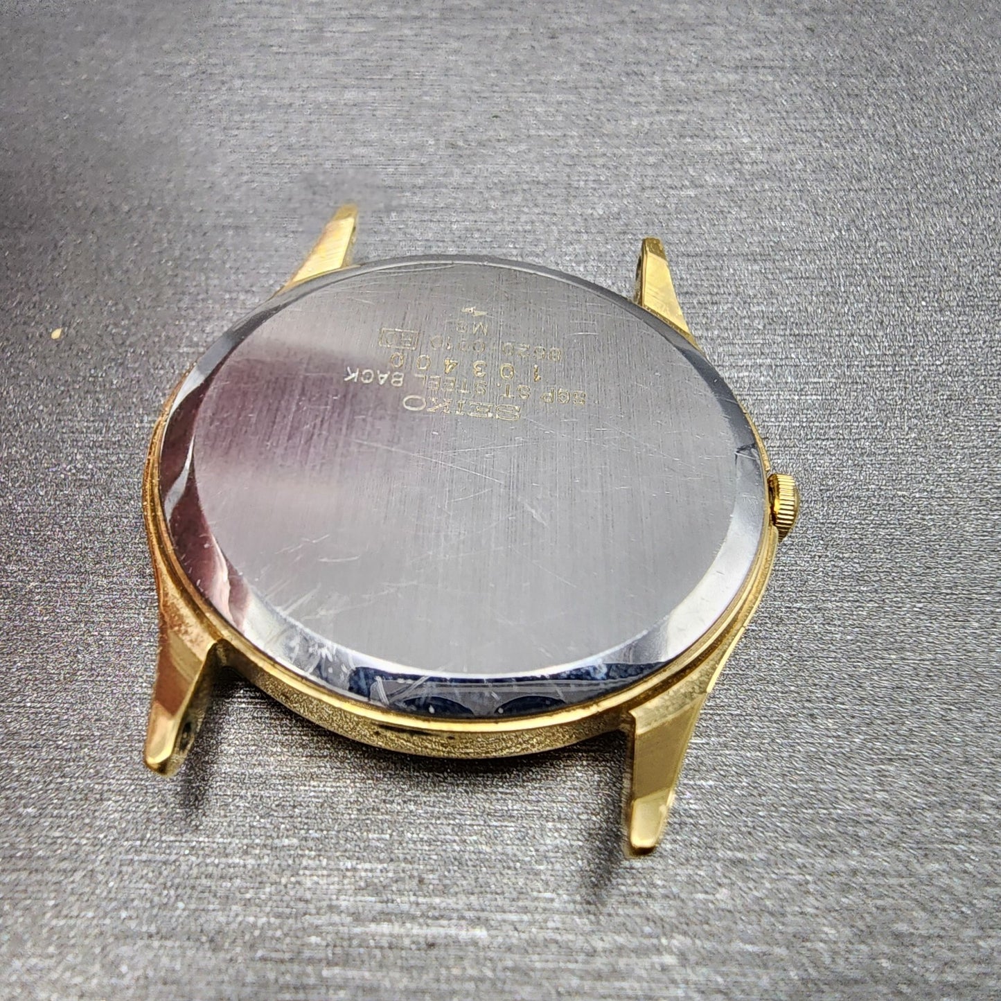 Seiko Watch Men 32mm Gold Dial Gold Tone Round 86200010 PARTS10