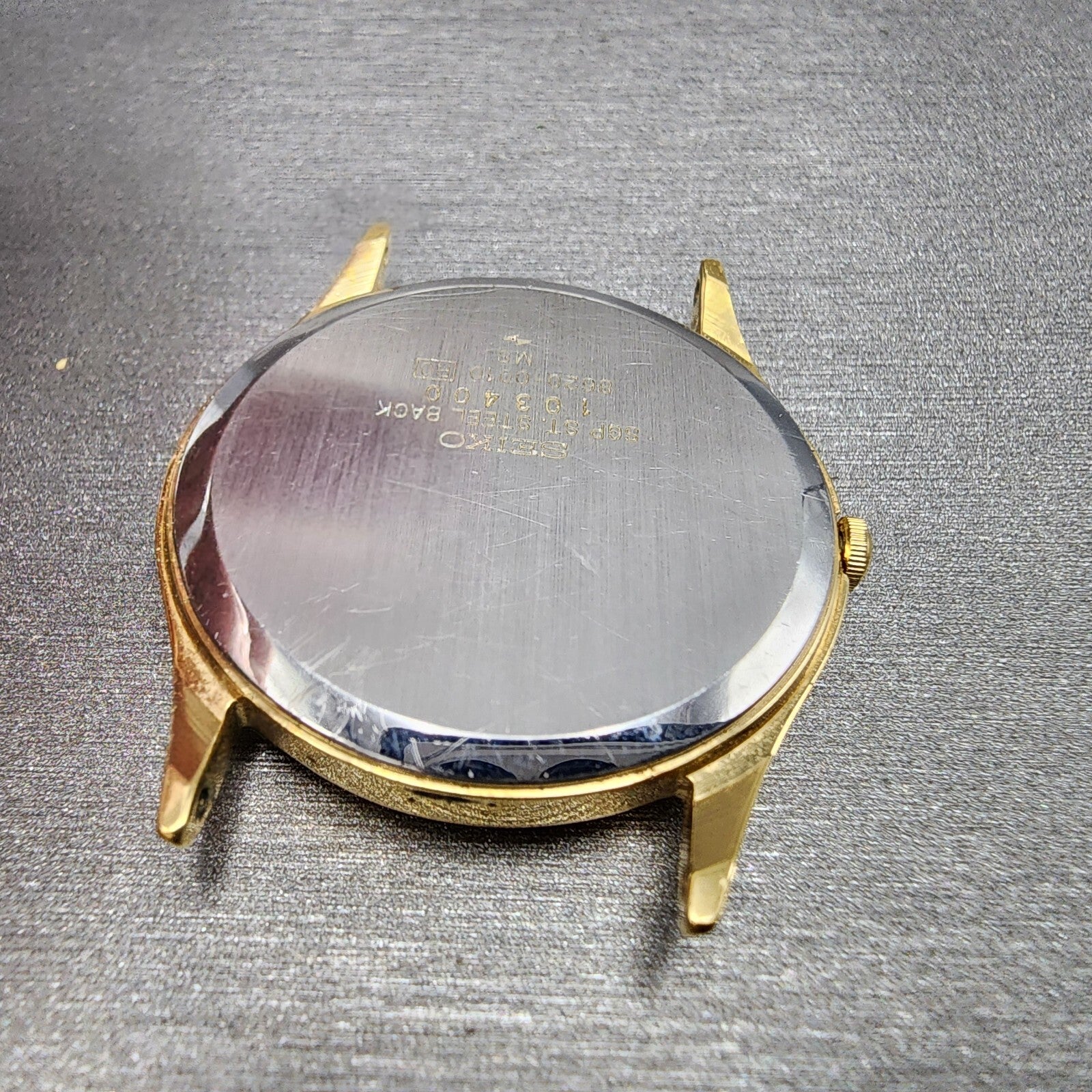 Seiko Watch Men 32mm Gold Dial Gold Tone Round 86200010 PARTS10