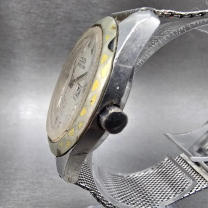 Citizen Seven Star Deluxe Watch Men 36mm Silver Dial Silver Daydate Round Runs3