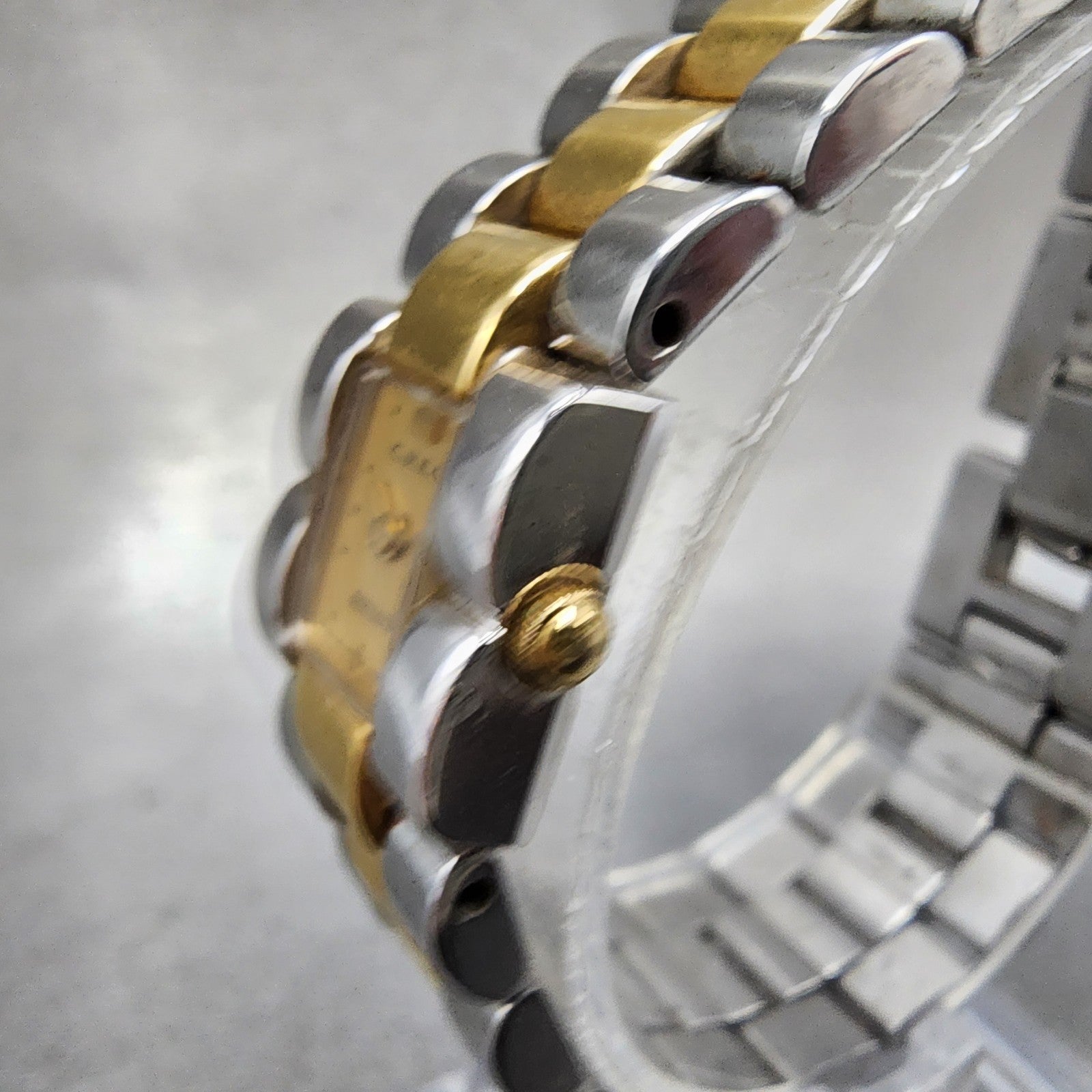 Seiko Creo Tank Watch Women 15mm Champagne Dial Two Tone 1e206250 New Battery2