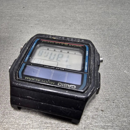 Casio WL-10 Watch Men 35mm Black Multi Alarm Solar Digital PARTS Vintage5