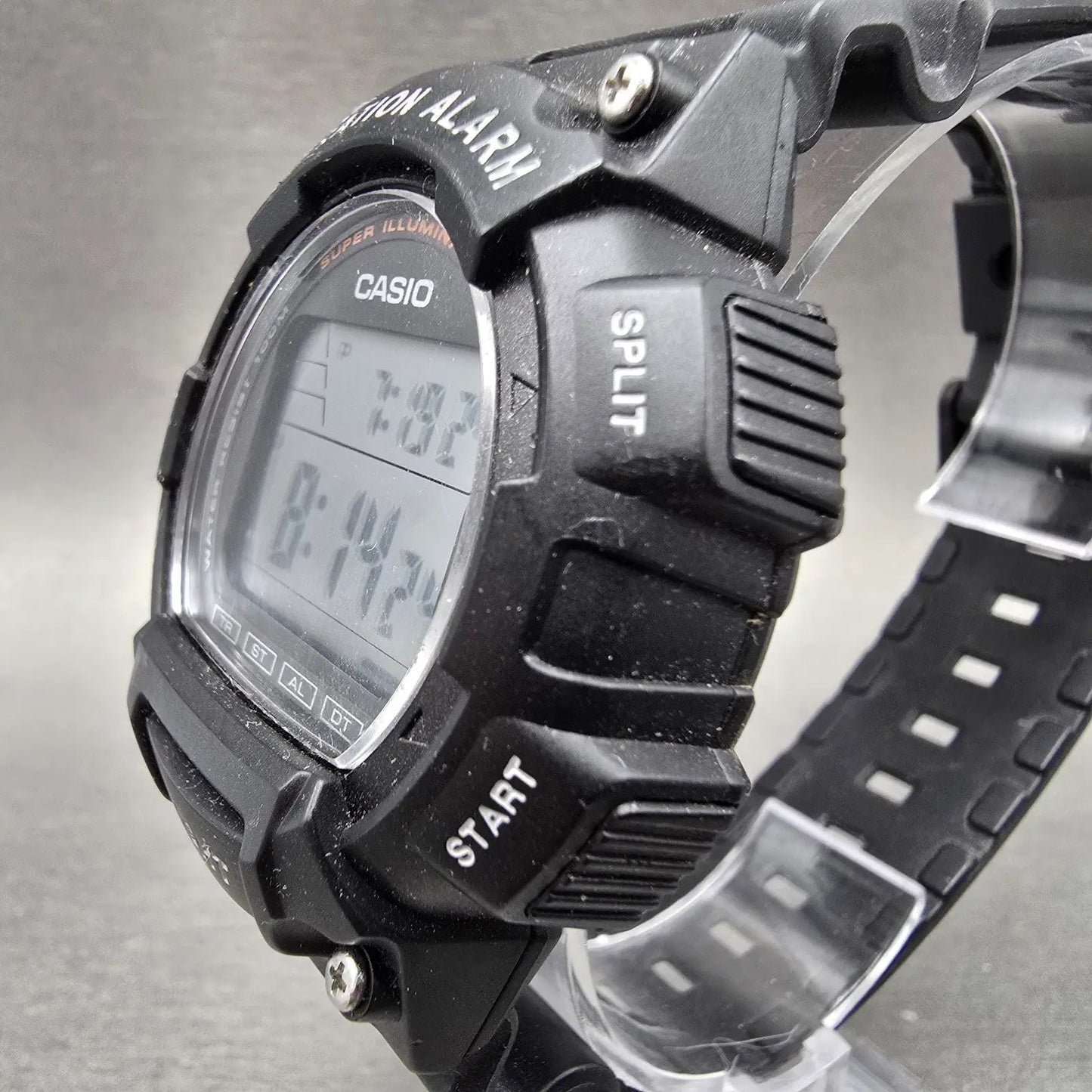 Casio W-736H Watch Men 45mm Black Vibration Alarm Chronograph Digital New Batt2