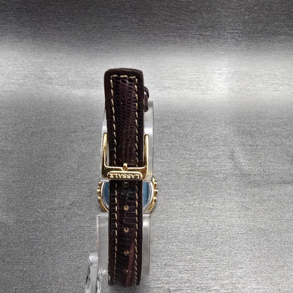Seiko Lassale Watch Women 26mm White Dial Gold Round 1F20-0D39 New Battery VTG7
