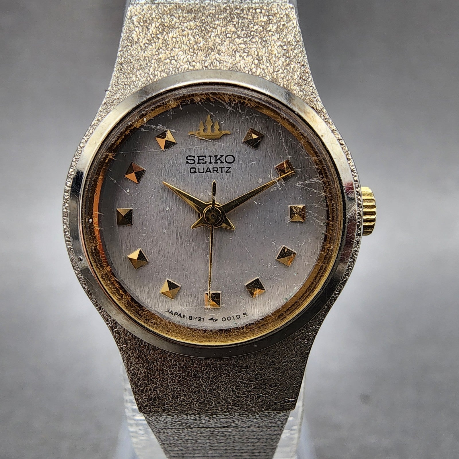 Seiko Watch Women 20mm Silver Dial Silver Tone Round 8Y210010 New Battery1