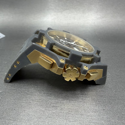 Invicta Reserve Akula II Chronograph Watch Men 51mm Gray Dial Gold Date 06373