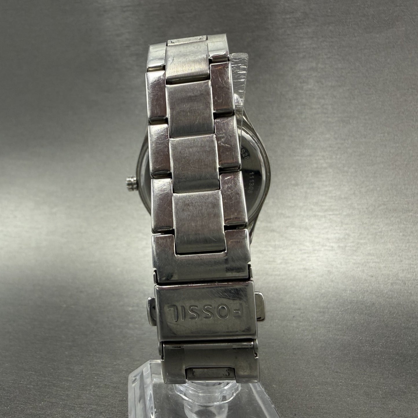 Fossil Stella Watch Women 38mm MOP Dial Steel Daydate ES2860 Round New battery7
