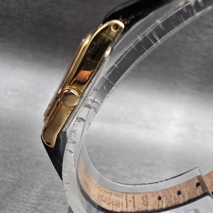Seiko Watch Women 13mm Gold Dial Gold Tone Rectangle 2E20-6300 New Battery2