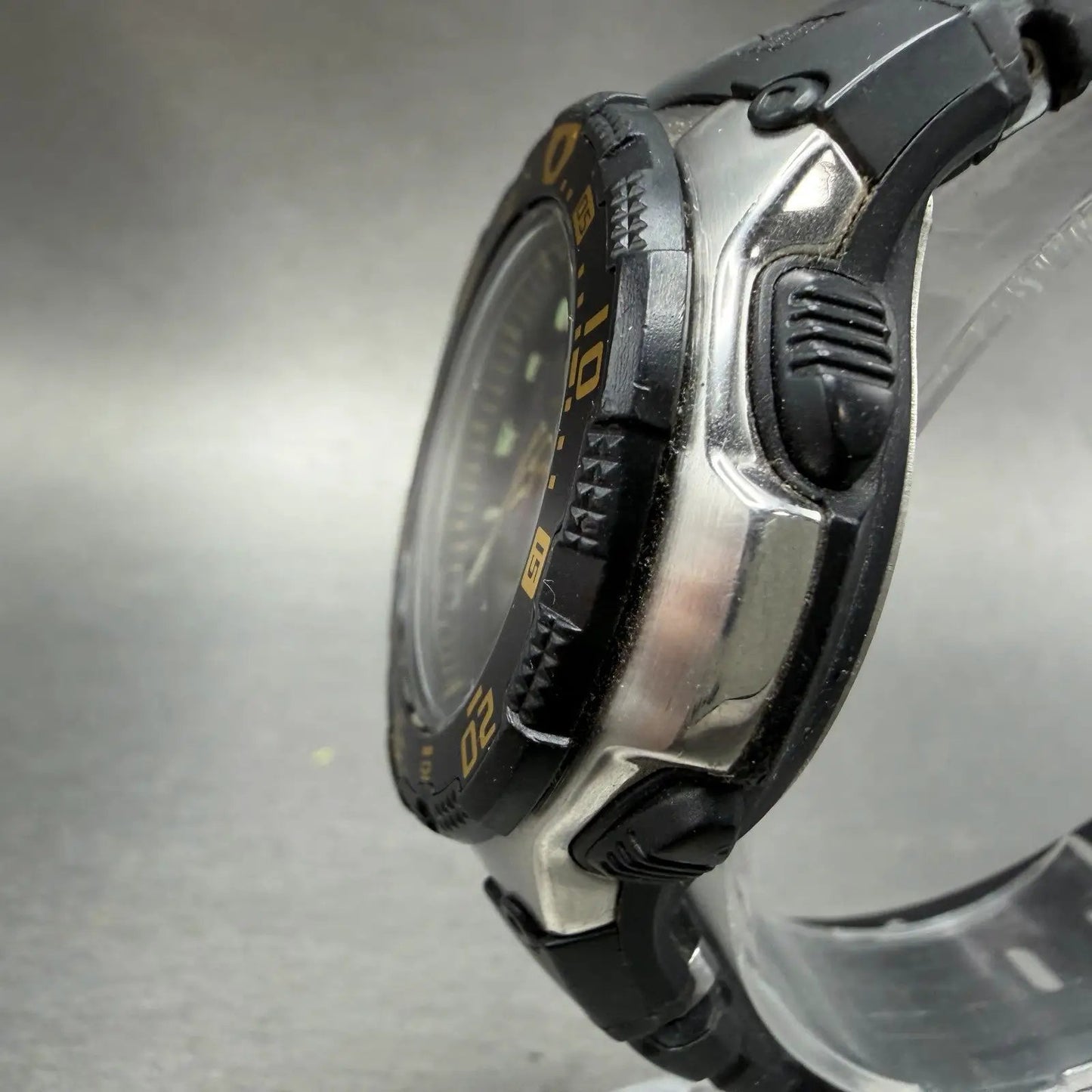Casio Wave Ceptor Watch Men 45mm Black Dial Steel Ani Digi WVA-107HJ New Battery2