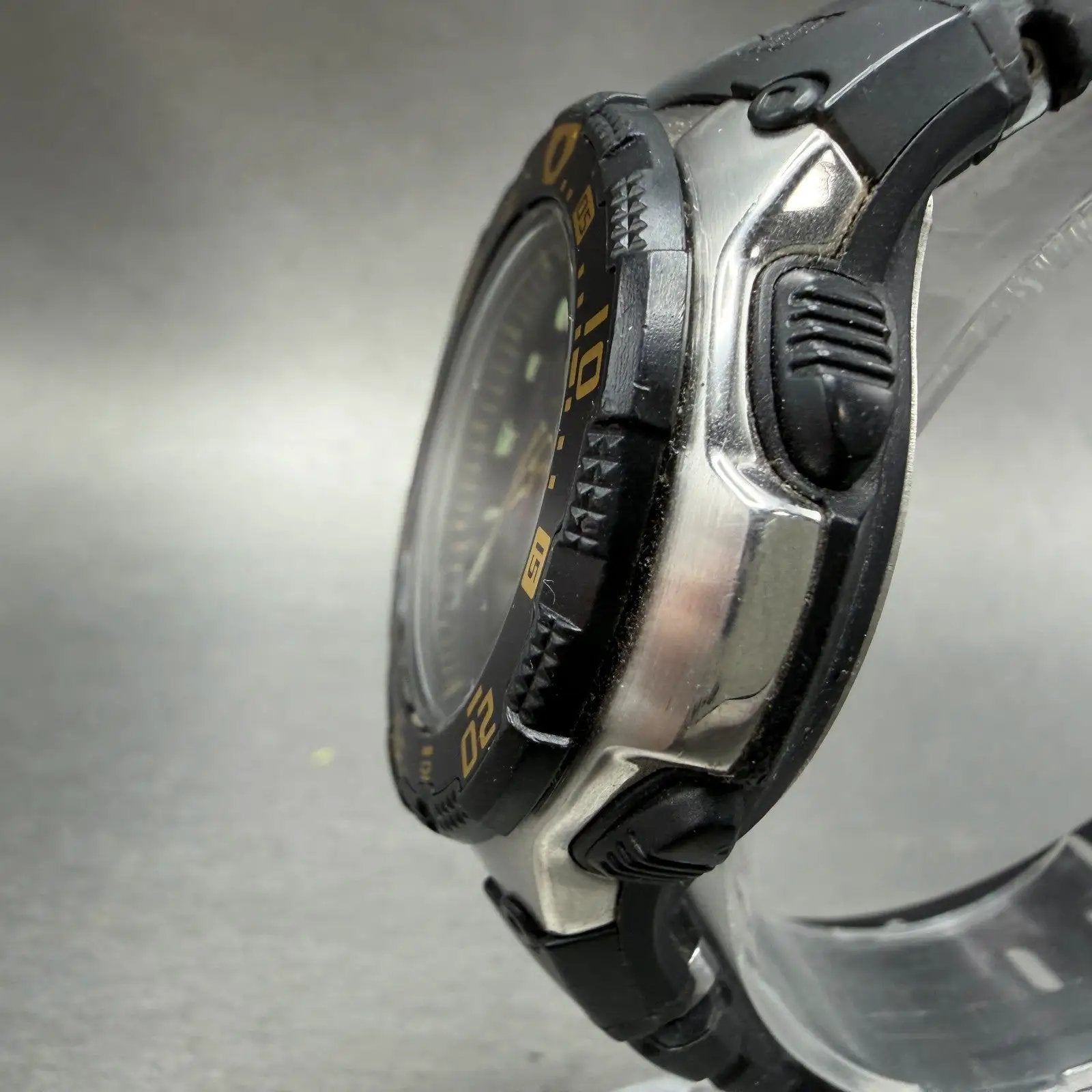 Casio Wave Ceptor Watch Men 45mm Black Dial Steel Ani Digi WVA-107HJ New Battery2