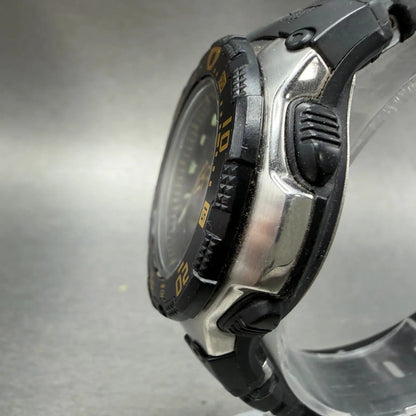 Casio Wave Ceptor Watch Men 45mm Black Dial Steel Ani Digi WVA-107HJ New Battery2