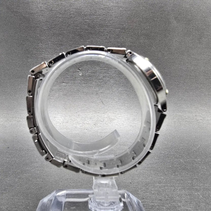 Seiko Solar Watch Women 24mm MOP Dial Two Tone Round V115-0AB0 Runs Bracelet8