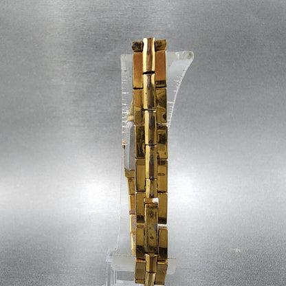 Seiko Watch Women 13mm Gold Dial Gold Tone Rectangle 2E207479 New Battery7