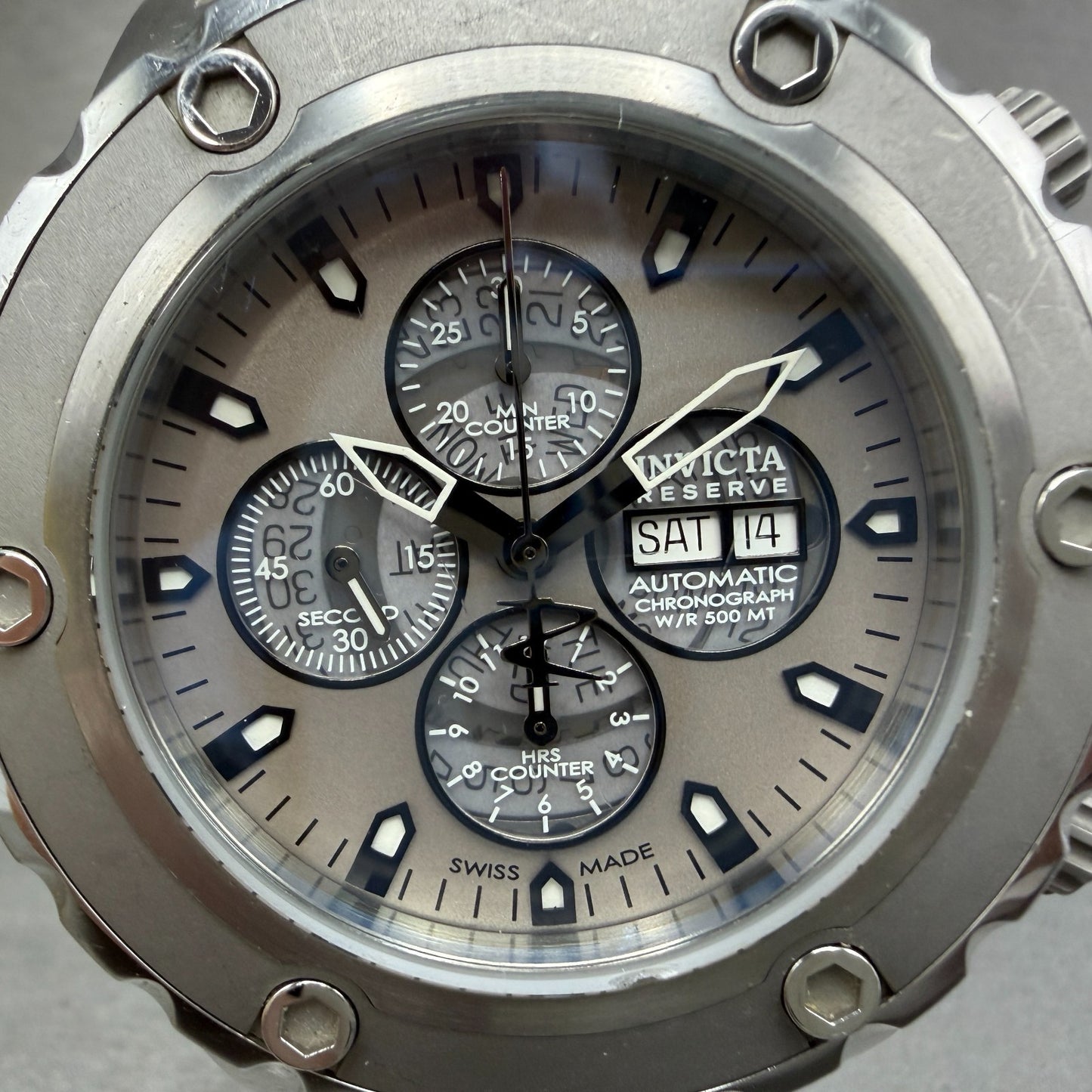 Invicta Reserve Subaqua Chrono Watch Men 52mm Skeleton Dial Automatic Steel 09712