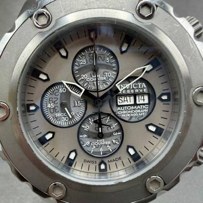 Invicta Reserve Subaqua Chrono Watch Men 52mm Skeleton Dial Automatic Steel 09712