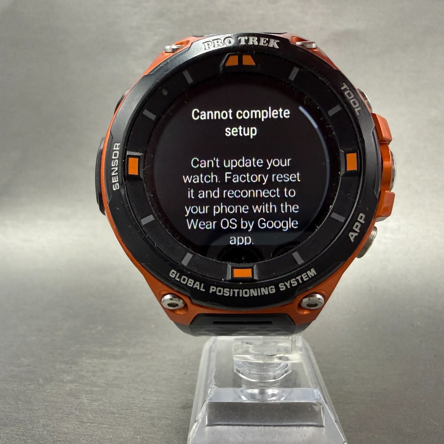 Casio Proterk WSD-F20 Smart Watch Men 58mm Black Orange Compass GPS works5
