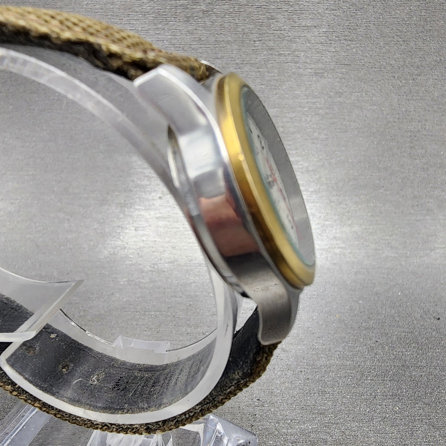 Eddie Bauer Watch Women 28mm Gray Dial Two Tone Rectangle 0922 New Battery2
