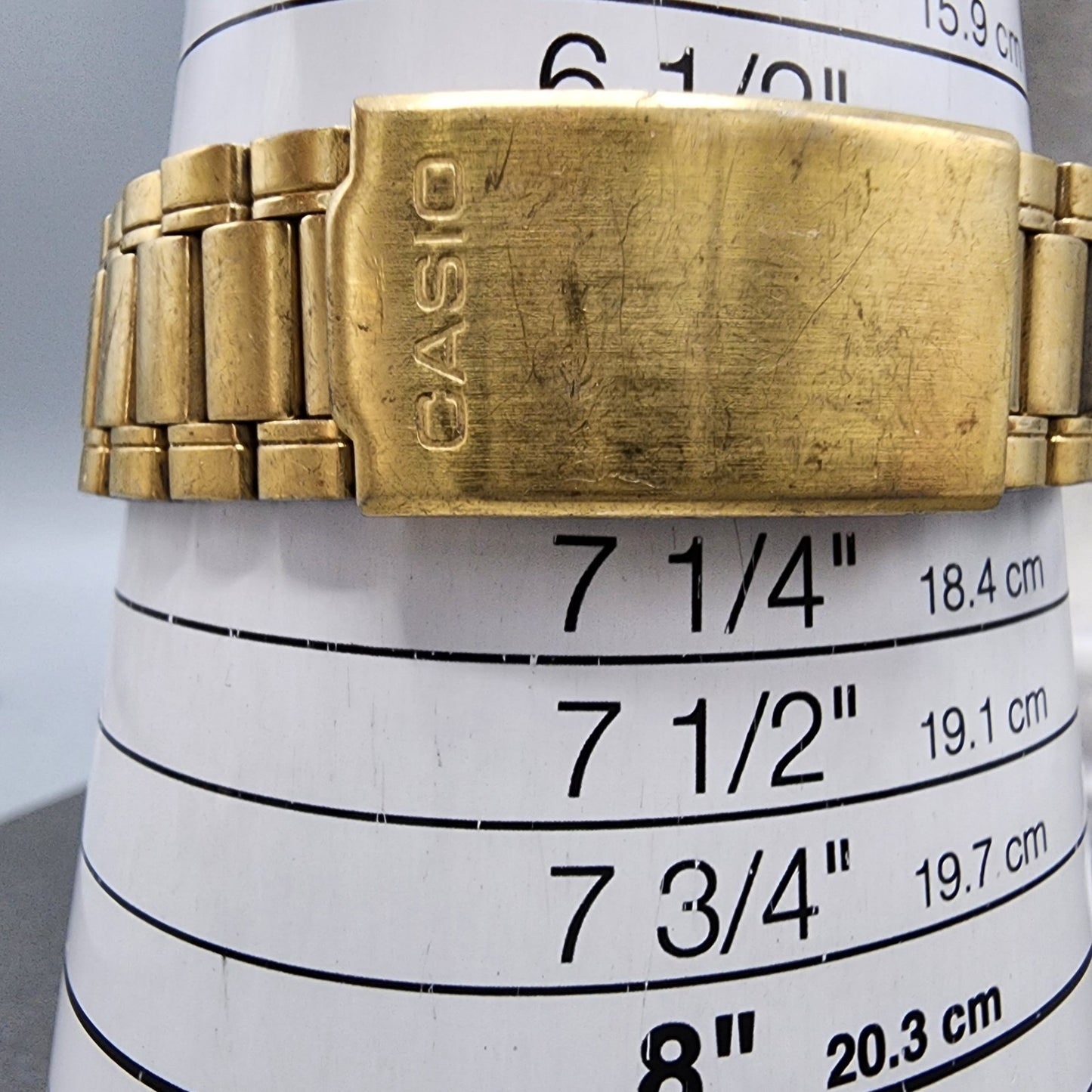 Casio Watch Men 35mm Champagne Dial Gold Daydate Round MMW82 New Battery10
