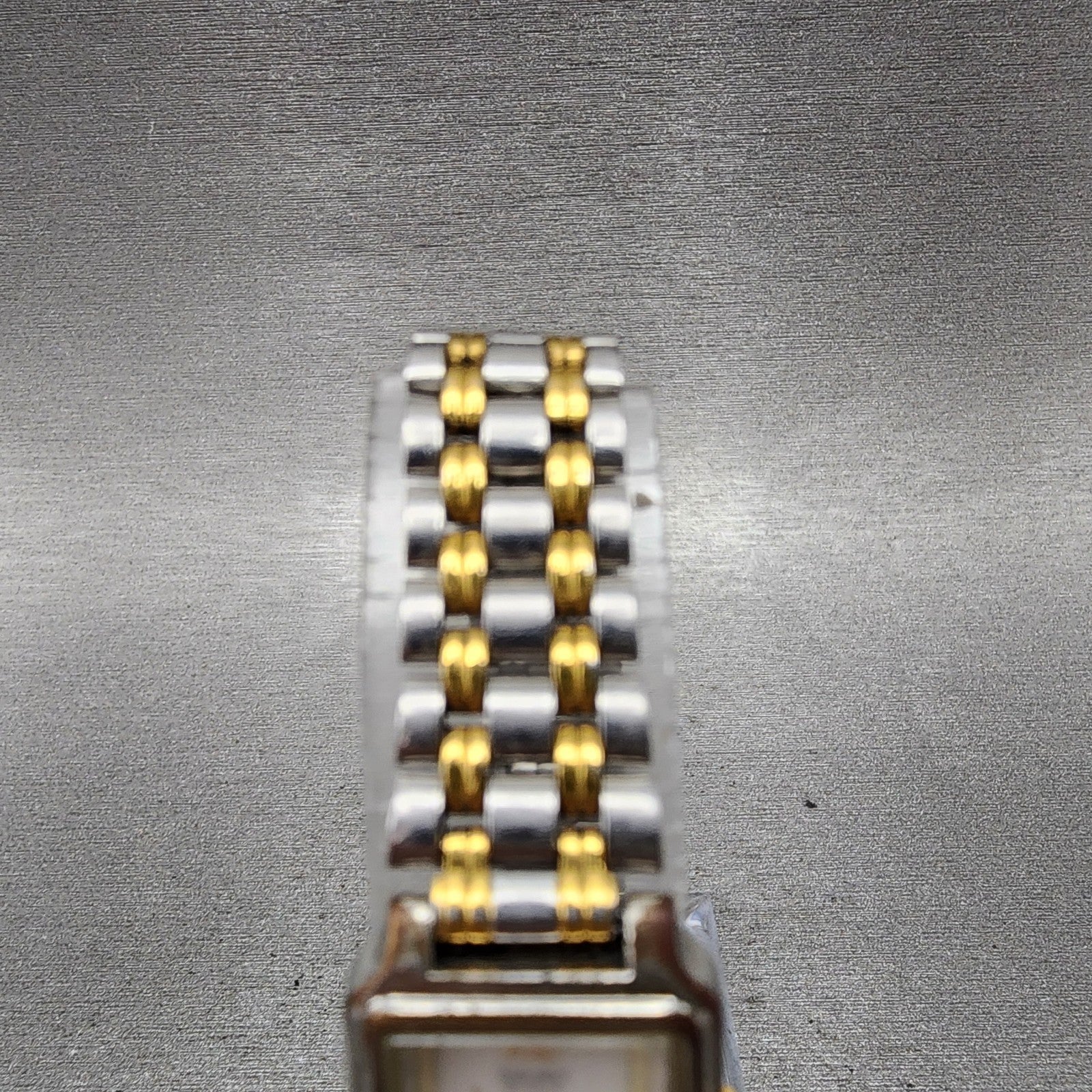 Seiko Tank Watch Women 18mm White Dial Two Tone Rectangle V4015129 New Battery4