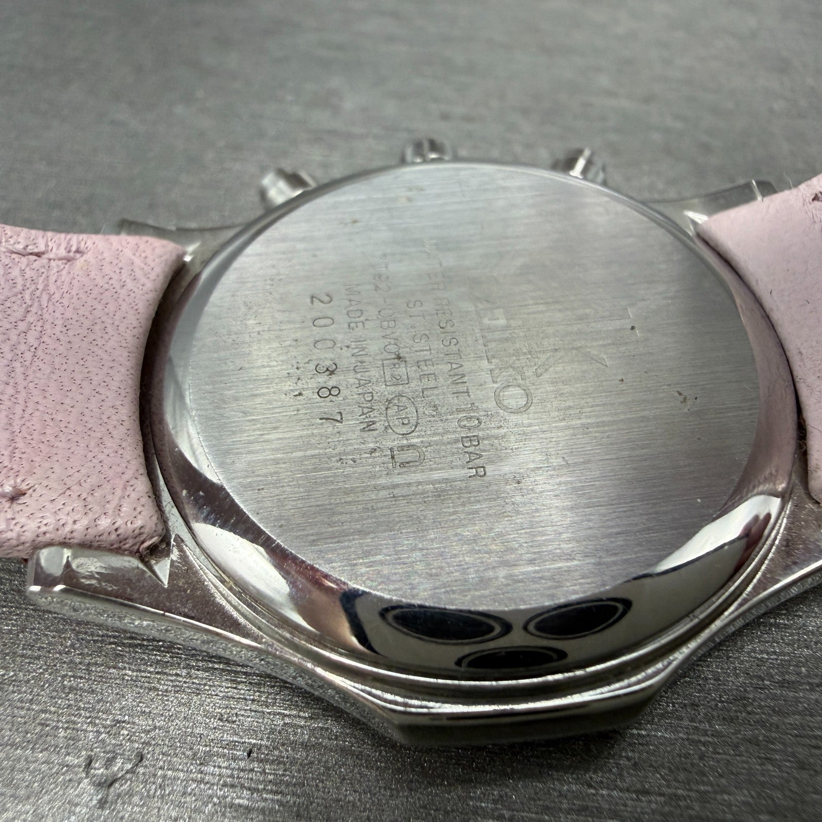 Seiko Lukia Chronograph Watch Women 35mm MOP dial Steel Date 7T92-0BV0 New Bat9