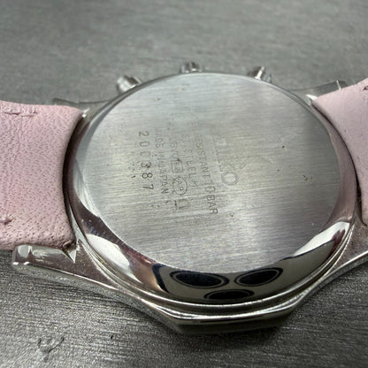 Seiko Lukia Chronograph Watch Women 35mm MOP dial Steel Date 7T92-0BV0 New Bat9