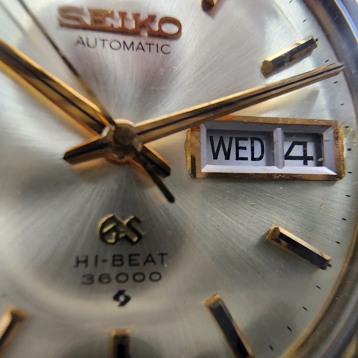 Grand Seiko Watch Men 37mm Gold Dial Gold Plated Daydate 61468000 Automatic13