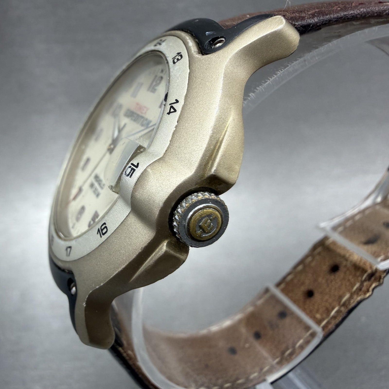 Timex Expedition Watch Men 39mm Cream Dial Silver Tone Date Indiglow New Battery2