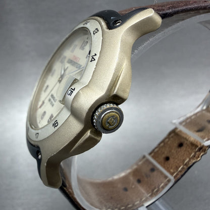 Timex Expedition Watch Men 39mm Cream Dial Silver Tone Date Indiglow New Battery2