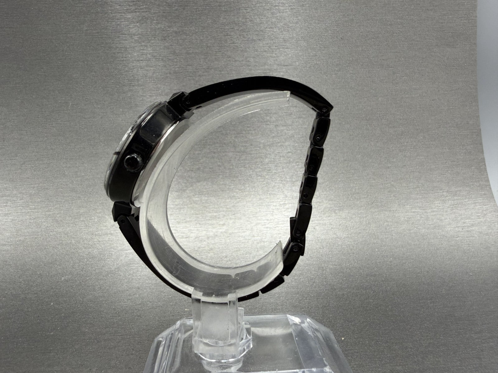 Movado Bold Bangle Watch Women 28mm MOP Dial Black Tone Round 3600775 CHIPPED!!!11