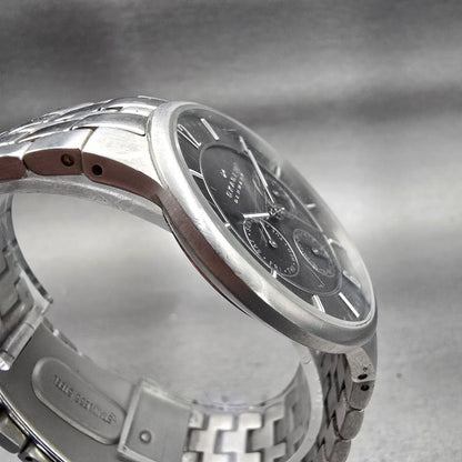 Skagen Denmark Watch Men 38mm Gray Dial Silver Tone Daydate 331XLSXM New Battery3