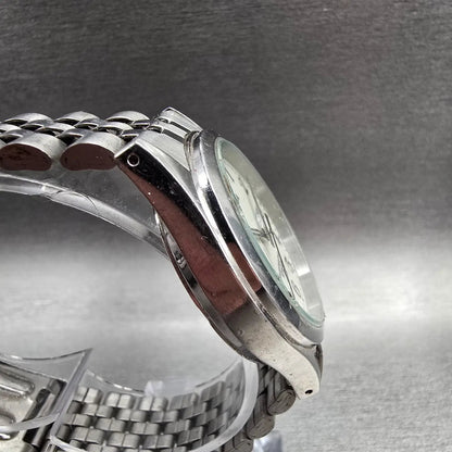 Seiko Alba Watch Men 35mm Luminous Dial Silver Tone Daydate 7N33-K002 New Batt3