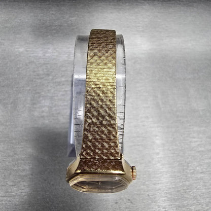 Seiko Watch Women 22mm Brown Dial Gold Tone Hexagon 1100-5390 Manual Wind Works4
