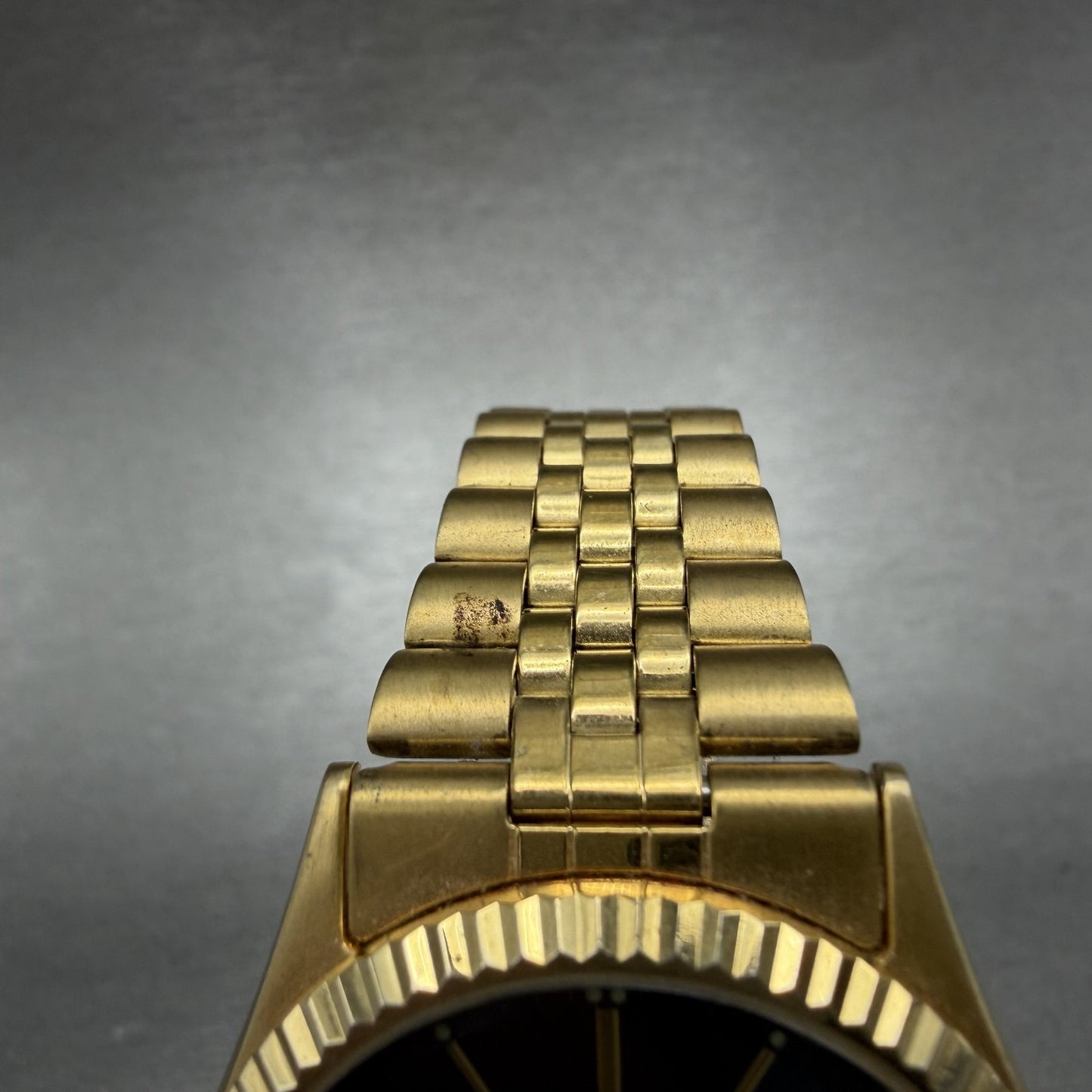 Citizen CQ President Watch Men 36mm Blue Dial Gold Tone Round Daydate New BattAB4