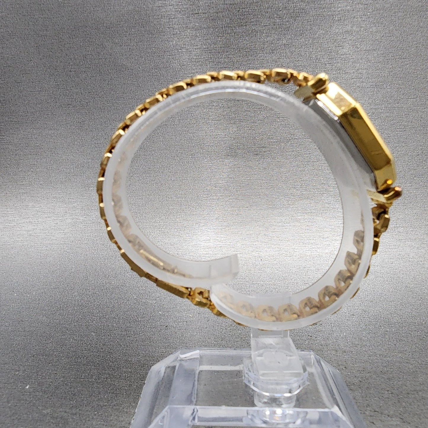 Longines Watch Women 24mm Black Dial Gold Plated Manual Wind Runs Octagon VTG8