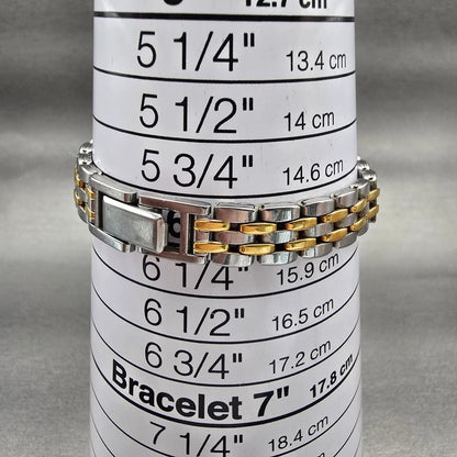 Seiko Watch Women 17mm White Dial Two Tone Oval V400-5789 New Battery Vintage9
