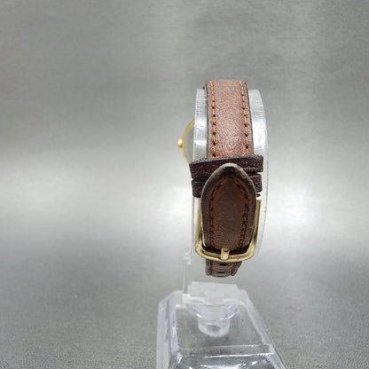 Seiko Watch Women 26mm White Dial Gold Tone Round 2y000C10 New Battery7