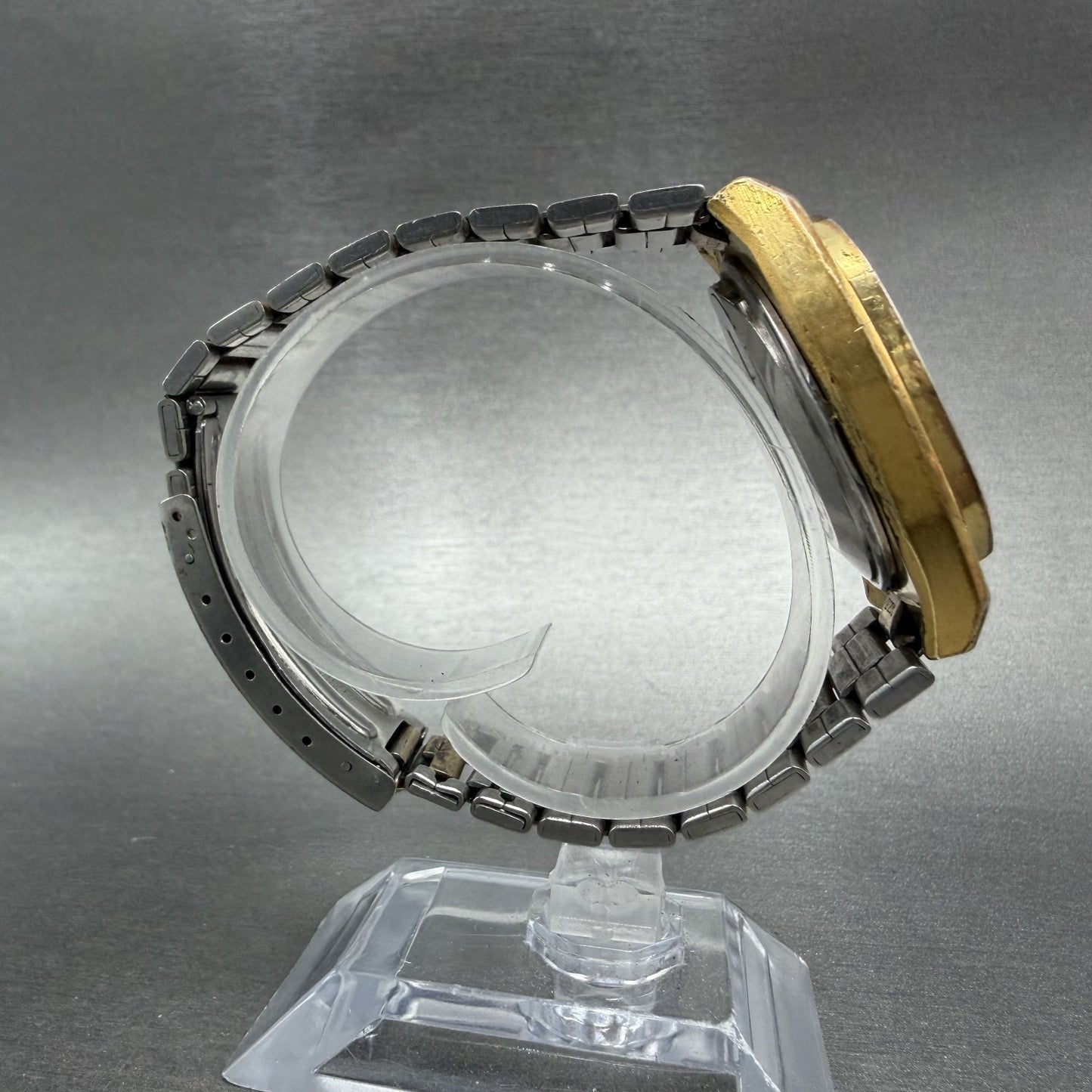 Seiko SQ Watch Men 36mm Brown Dial Gold Tone Daydate 4336-8129 New Battery8
