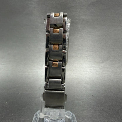 Seiko Alba Tank Watch Women 17mm Silver Dial Two Tone 1N01-0FY0 New Battery7