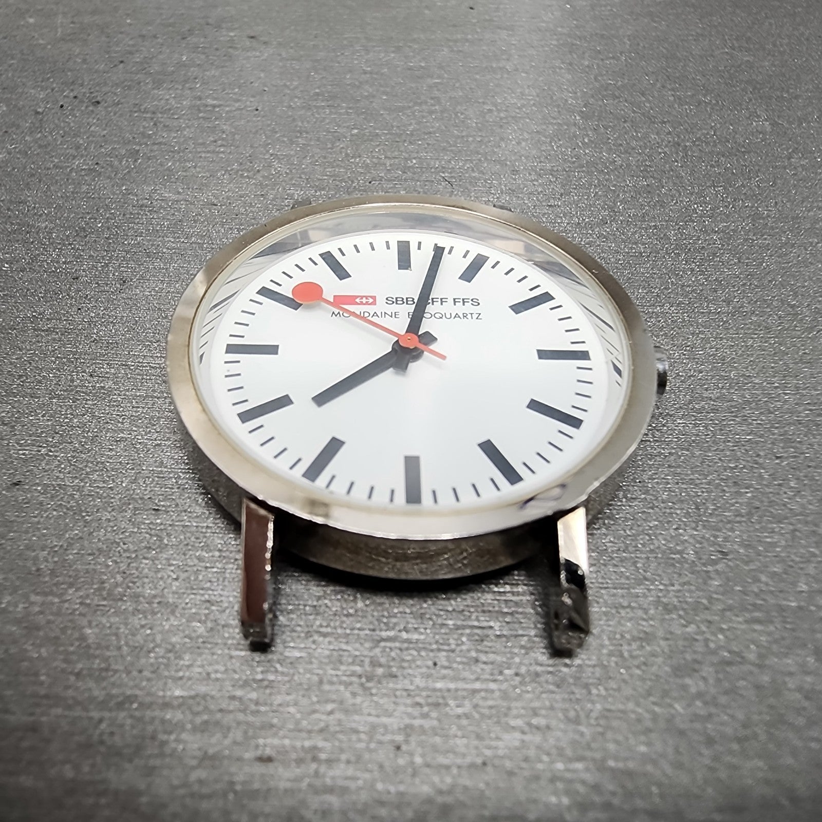 Mondaine Ecoquartz Watch Women 33mm White Dial Silver Tone Round PARTS3