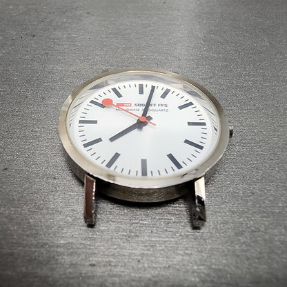 Mondaine Ecoquartz Watch Women 33mm White Dial Silver Tone Round PARTS3