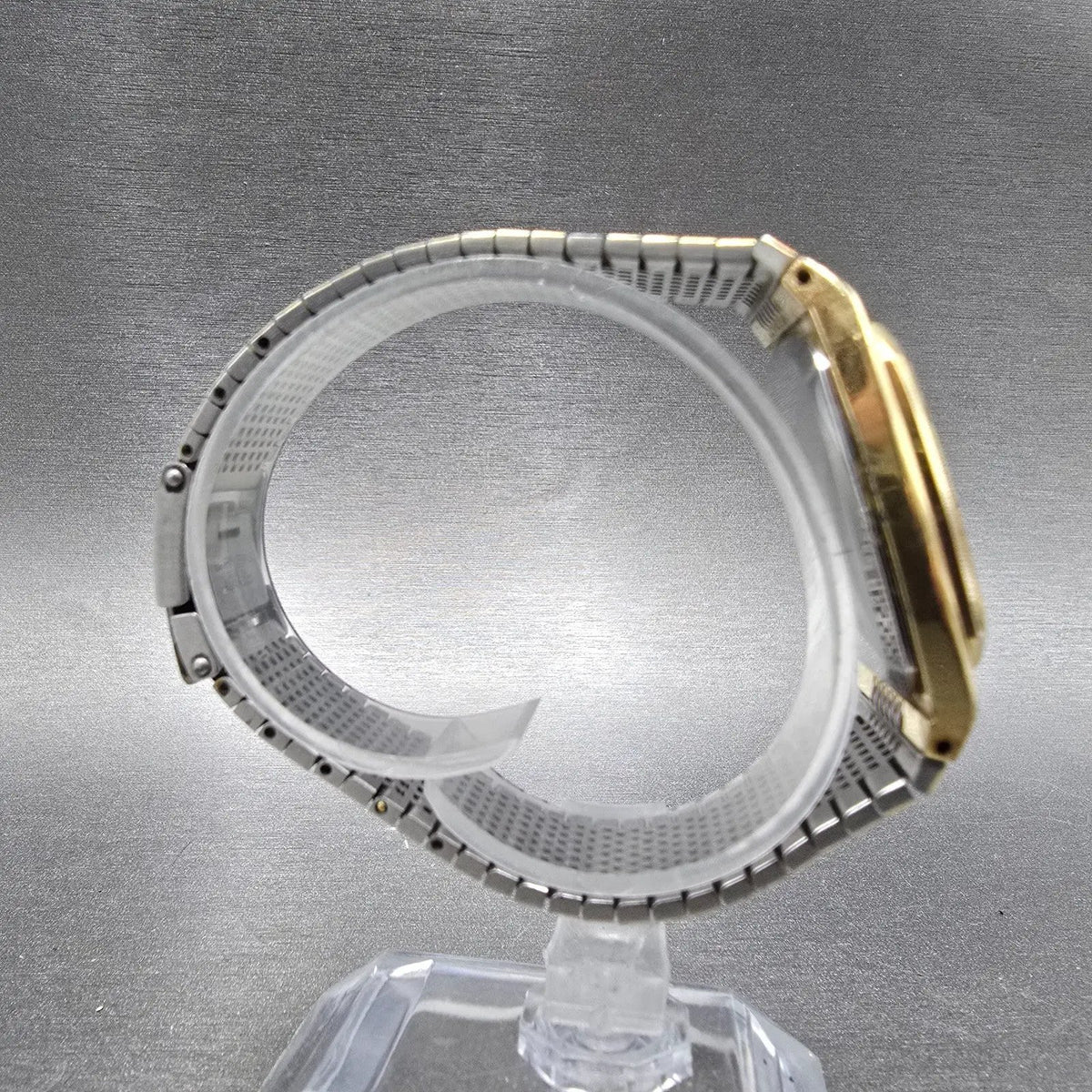 Citizen CQ Watch Men 32mm Gold Dial Gold Tone Rectangle 4-711572 Tank VTG PARTS9