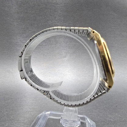 Citizen CQ Watch Men 32mm Gold Dial Gold Tone Rectangle 4-711572 Tank VTG PARTS9